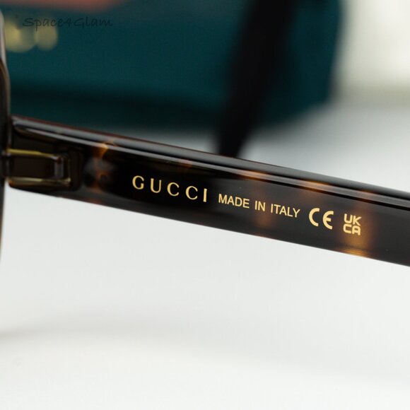 BRAND NEW Gucci GG1718S 002 Havana Brown Women Square Sunglasses GG 1718S - Picture 7 of 8
